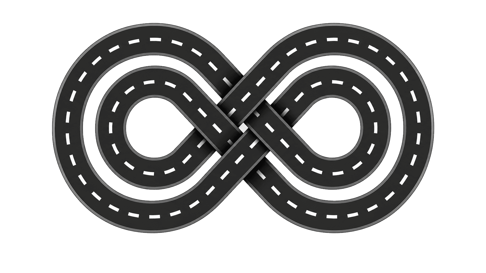 Intertwined roads representing motor vehicle accident response cost recovery workflows